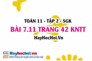 Bài 7.11 trang 42 Toán 11 tập 2 Kết nối tri thức